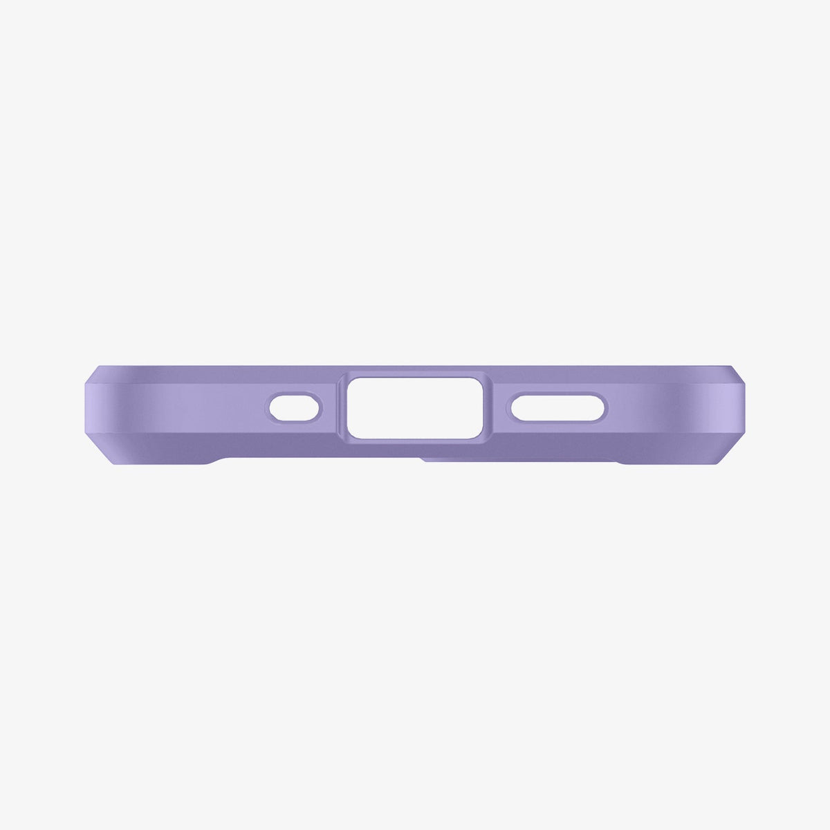 ACS03110 - iPhone 12 Mini Case Ultra Hybrid in iris purple showing the bottom with precise cutouts