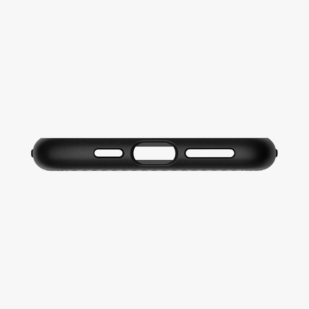 065CS25126 - iPhone XS Max Case Liquid Air in Matte Black showing the bottom