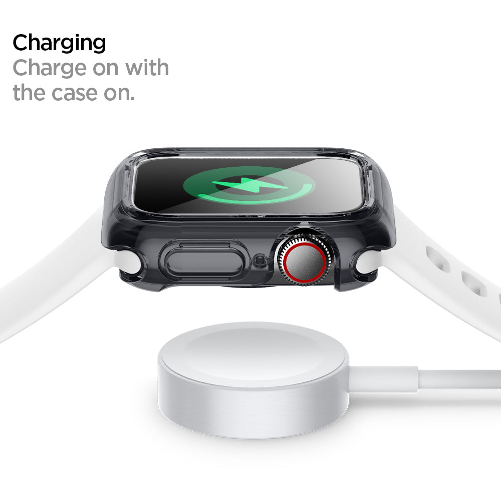 ACS01839 - Apple Watch (40mm) Ultra Hybrid in Space Crystal charge on with the case on.