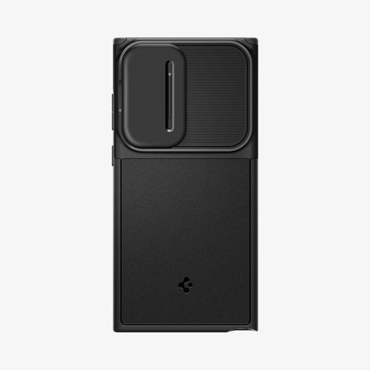 ACS05639 - Galaxy S23 Ultra Case Optik Armor in black showing the back