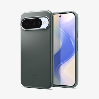 ACS09701 - Pixel 10, Pixel 10 Pro Thin Fit (MagFit) in Sage Green showing the back and front