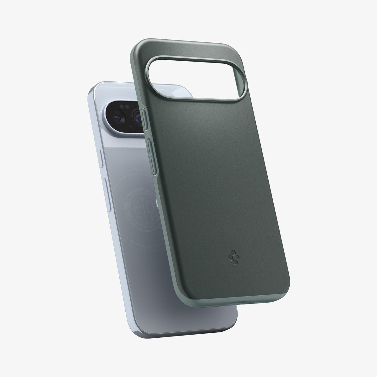 ACS09724 - Pixel 10 Pro XL Thin Fit (MagFit) in Sage Green showing the sides, partial front and back