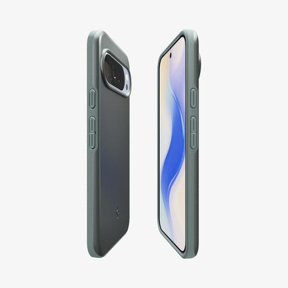 ACS09724 - Pixel 10 Pro XL Thin Fit (MagFit) in Sage Green showing the sides, partial front and back