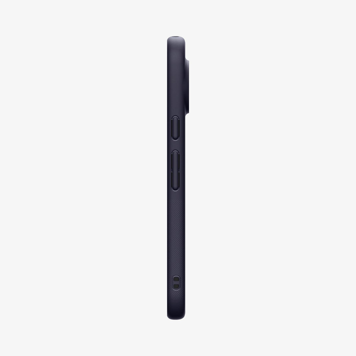 ACS11454 - Pixel 11 Pro XL Nano Pop (Mag Fit) Blueberry Navy side profile showing responsive button covers, textured side grips, and integrated strap hole.