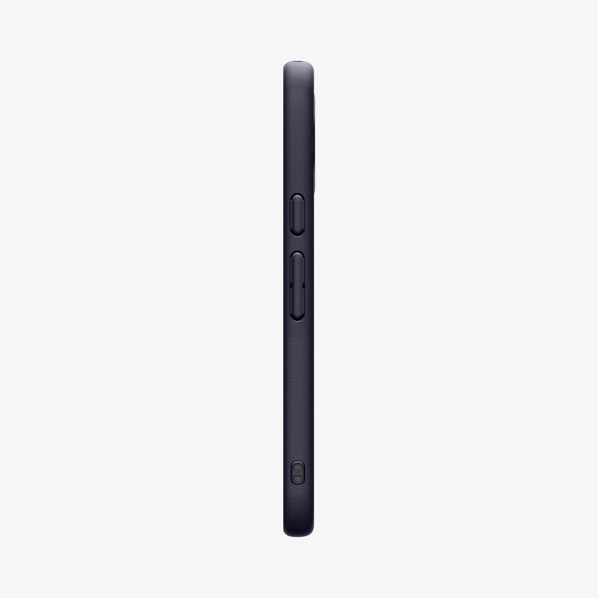 ACS11444 - Pixel 11 Nano Pop (Mag Fit) Blueberry Navy side profile showing responsive button covers, textured side grips, and integrated strap hole.