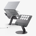 AMP09303 - Laptop Stand | LD206C in Space Gray showing the front and back