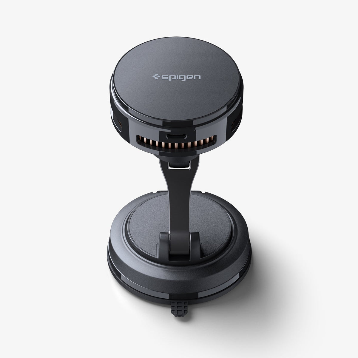 ACP11399 - Peltier Dashboard Charging Mount with Cable | PLT100 (Mag Fit) showing a top-down view of the PLT100 mount folded flat, with the charging head, arm, and suction base visible.