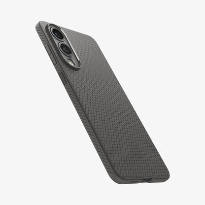 ACS09421 - Galaxy S25 Edge Case Liquid Air in Marble Gray showing the partial back, side and bottom