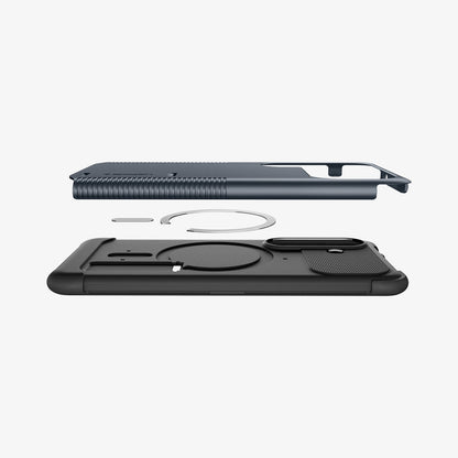 ACS10717 - Galaxy S26 Plus Slim Armor (Mag Fit) in Metal Slate showing the top and bottom