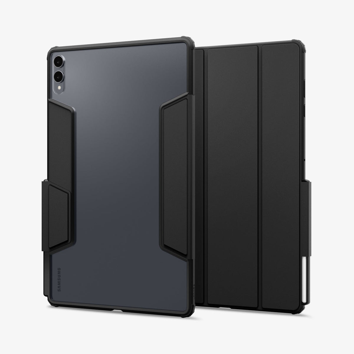 ACS10219 - Galaxy Tab S11 Ultra Series Ultra Hybrid Pro in Black showing front and clear back