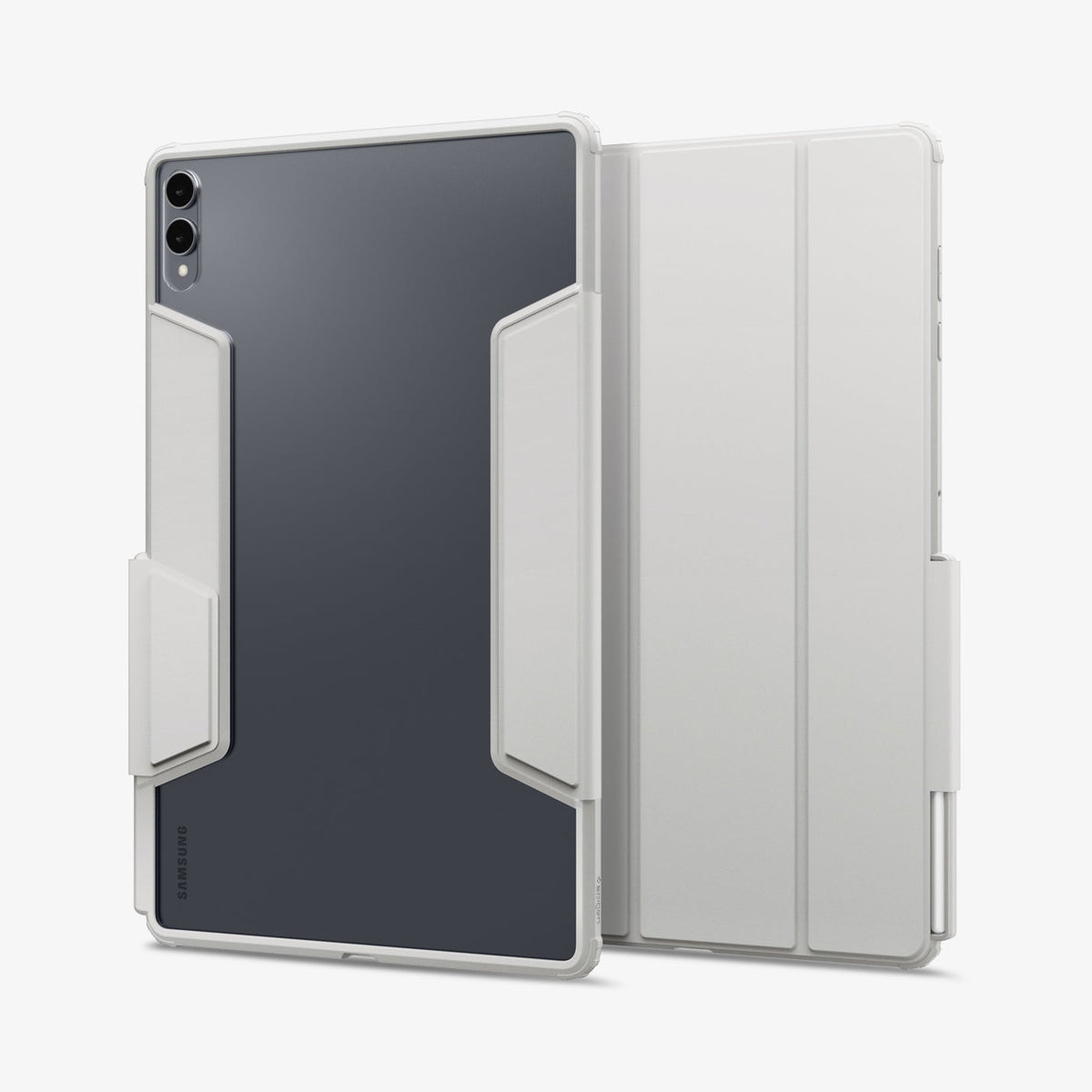 ACS10220 - Galaxy Tab S11 Ultra Series Ultra Hybrid Pro in Gray showing front and clear back