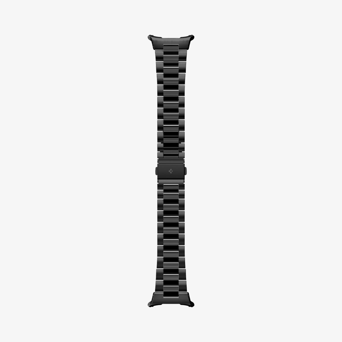 AMP11620 - SWUb Modern Fit 316L Band Black showing the sides of the watch strap laid out flat