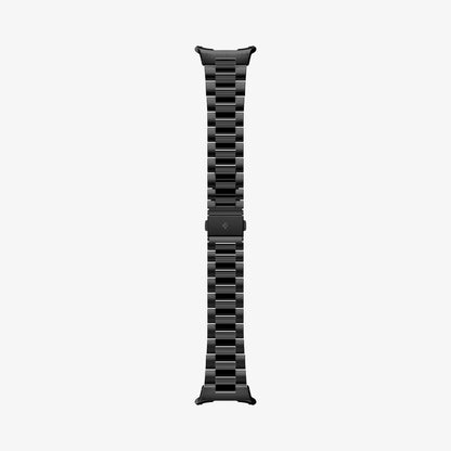 AMP11620 - SWUb Modern Fit 316L Band Black showing the sides of the watch strap laid out flat