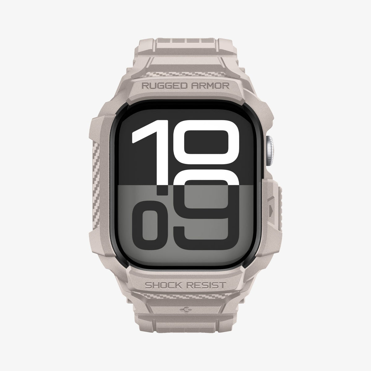 ACS10496 - Apple Watch 10/11 (42mm) Rugged Armor Pro 2 in Dune Beige showing the front