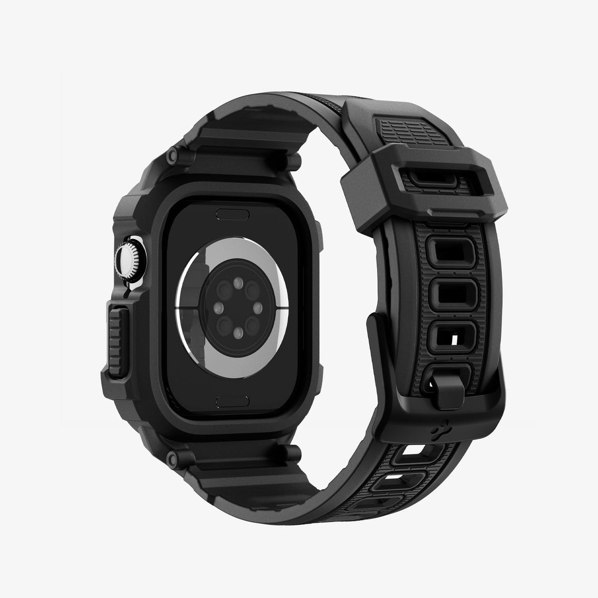 ACS10494 - Apple Watch 10/11 (42mm) Rugged Armor Pro 2 in Matte Black showing the back
