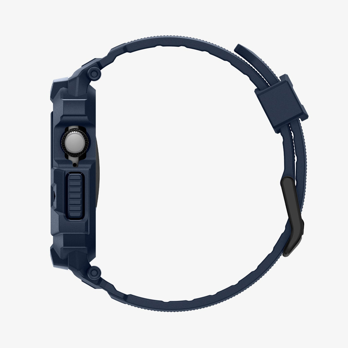 ACS10505 - Apple Watch 10/11 (46mm) Rugged Armor Pro 2 in Navy Blue showing the side
