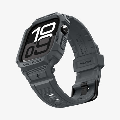 ACS10504 - Apple Watch 10/11 (46mm) Rugged Armor Pro 2 in Dark Gray showing the front, bottom and side