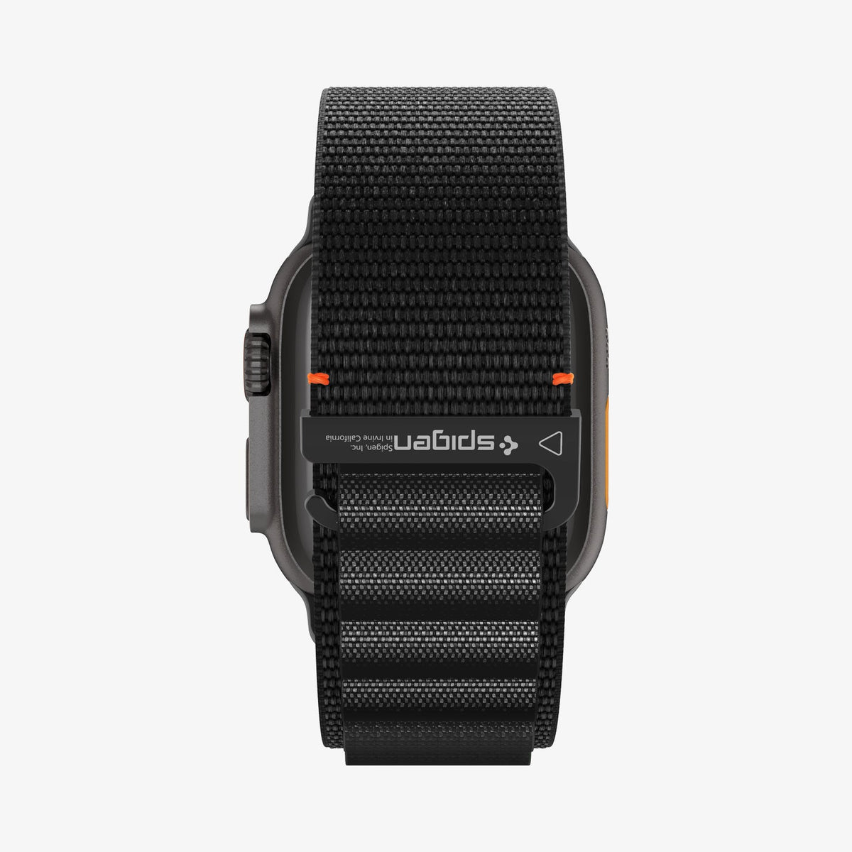 AMP10144 - Apple Watch Ultra (49mm) WBF1 in Black showing the back of the strap and partial back of the watch head
