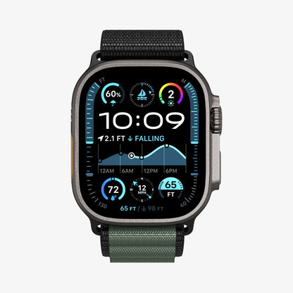 AMP10223 - Apple Watch Ultra (49mm) WBF1 in Black Green showing the front