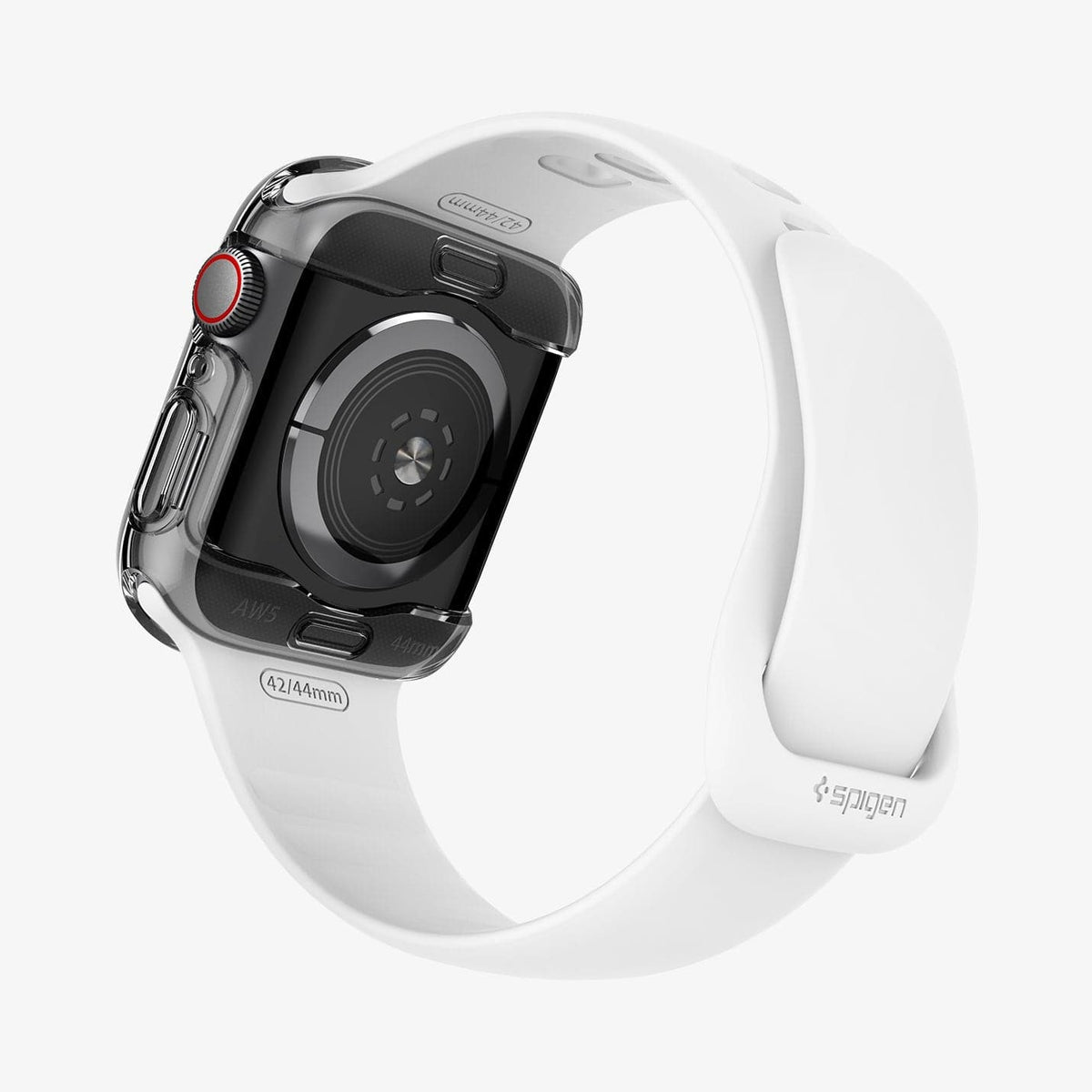 ACS00428 - Apple Watch Series (44mm) Case Ultra Hybrid in crystal clear showing the back