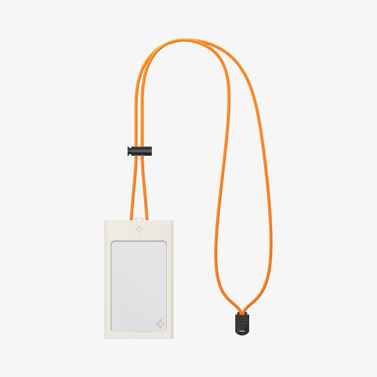 AFA09346 - Badge Holder MagSlide in Dune Beige showing the front with lanyard