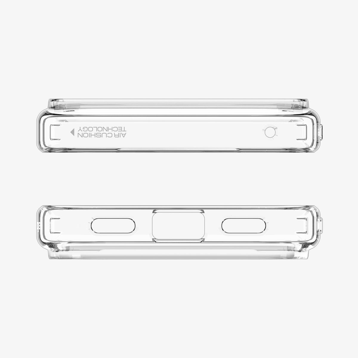 ACS11450 - Pixel 11 Pro XL Ultra Hybrid Crystal Clear top and bottom views highlight precise cutouts, speaker openings, charging port access, and a clean fit.