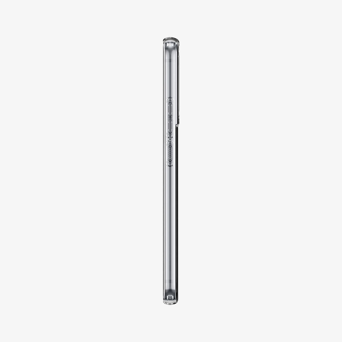 ACS03950 - Galaxy S22 Plus 5G Case Liquid Crystal in crystal clear showing the side with volume controls