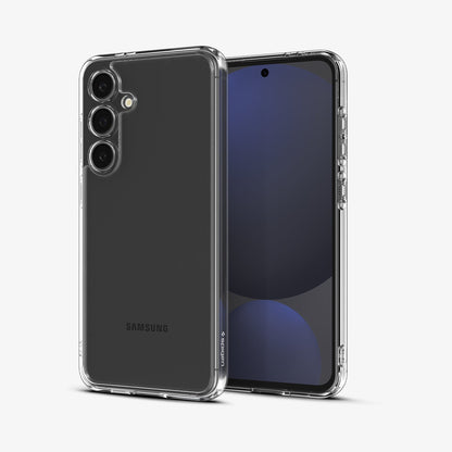 ACS08620 - Galaxy S24 FE Case Ultra Hybrid in Crystal Clear showing the back, partial front and sides