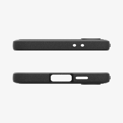 ACS08578 - Galaxy S24 FE Case Rugged Armor in Matte Black showing the top and bottom