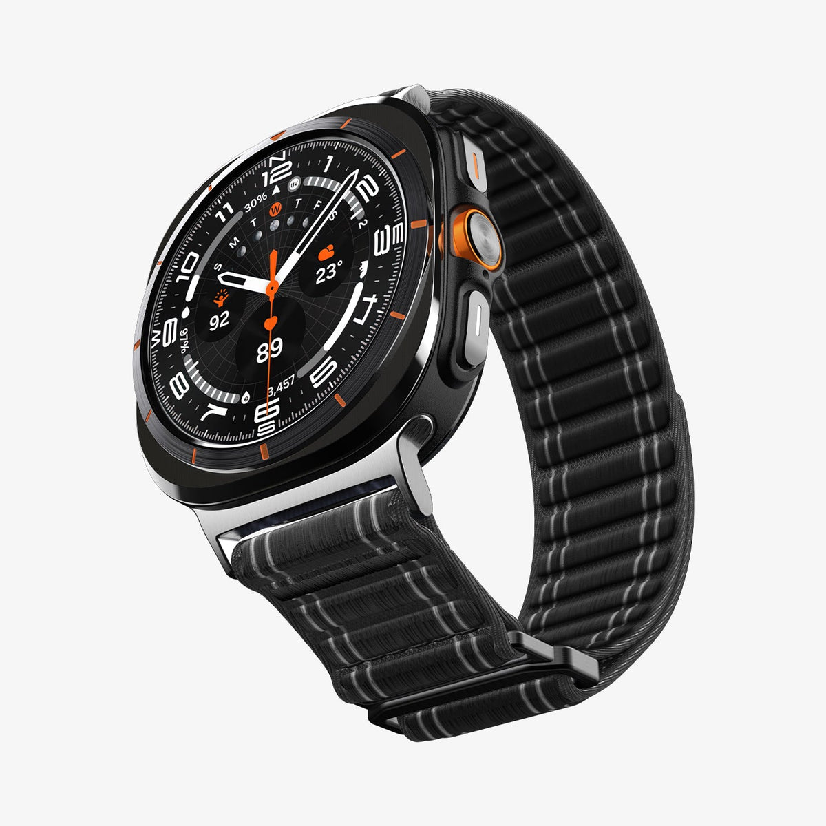 AMP10146 - Galaxy Watch Ultra WBF0 in black showing the front, side, inner side and bottom