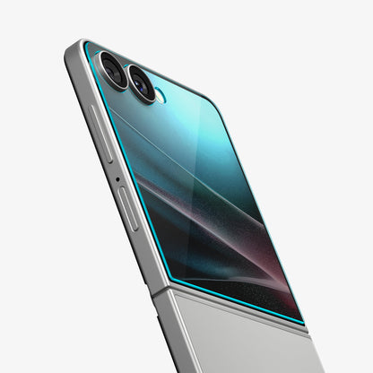 AGL09582 - Galaxy Z Flip 7 Screen Protector EZ Fit GLAS.tR showing the front and partial side