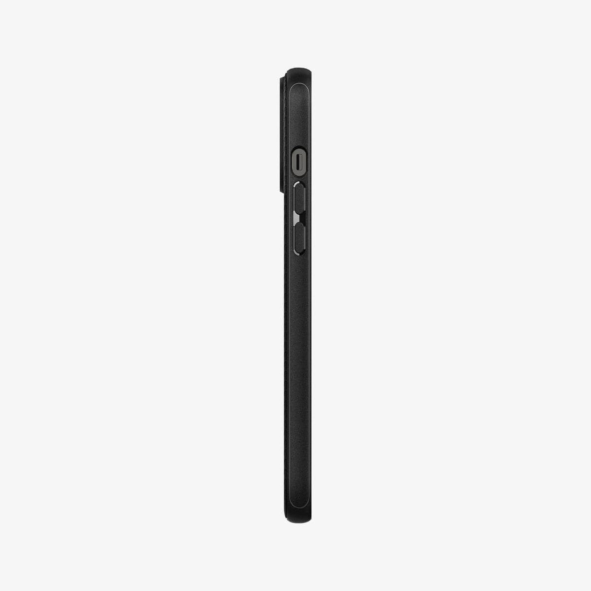 ACS03281 - iPhone 13 Pro Case Mag Armor in black showing the side with volume controls