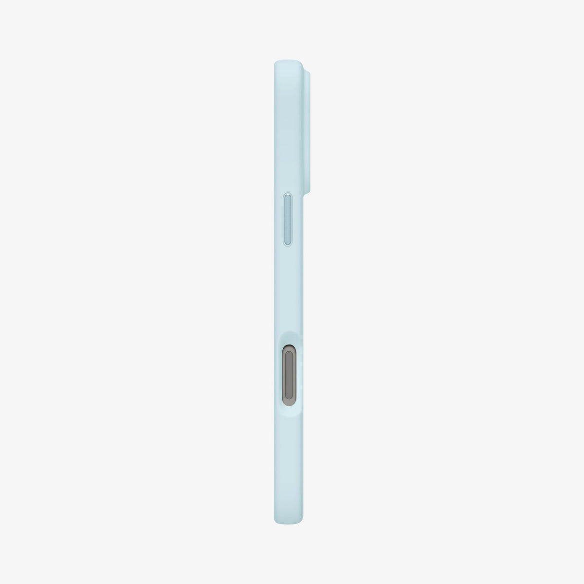 ACS10048 - iPhone 17 Pro Max Silicone Fit (MagFit) Case in blue showing the side