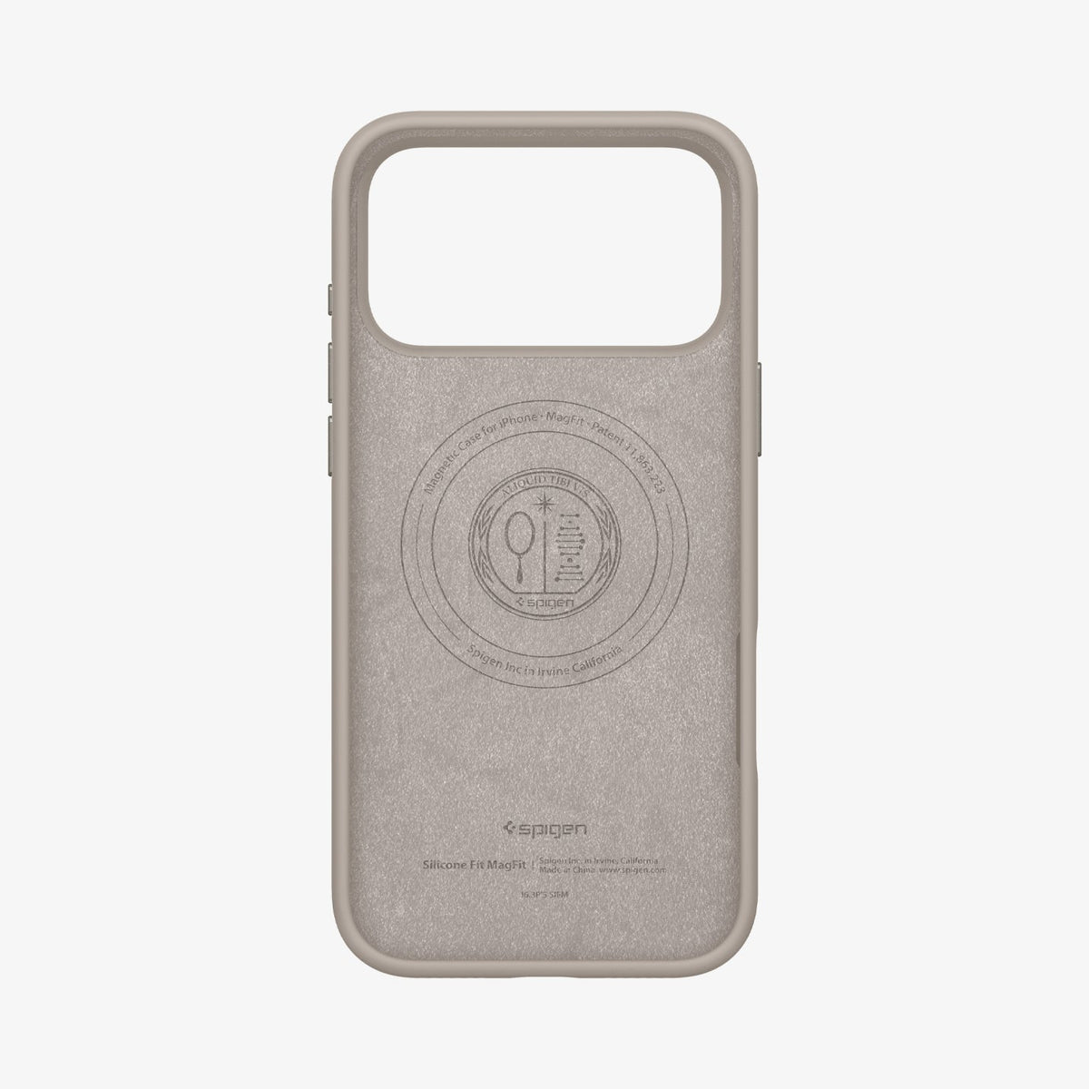 ACS09904 - iPhone 17 Pro Max Silicone Fit (MagFit) Case in stone showing the inside of case