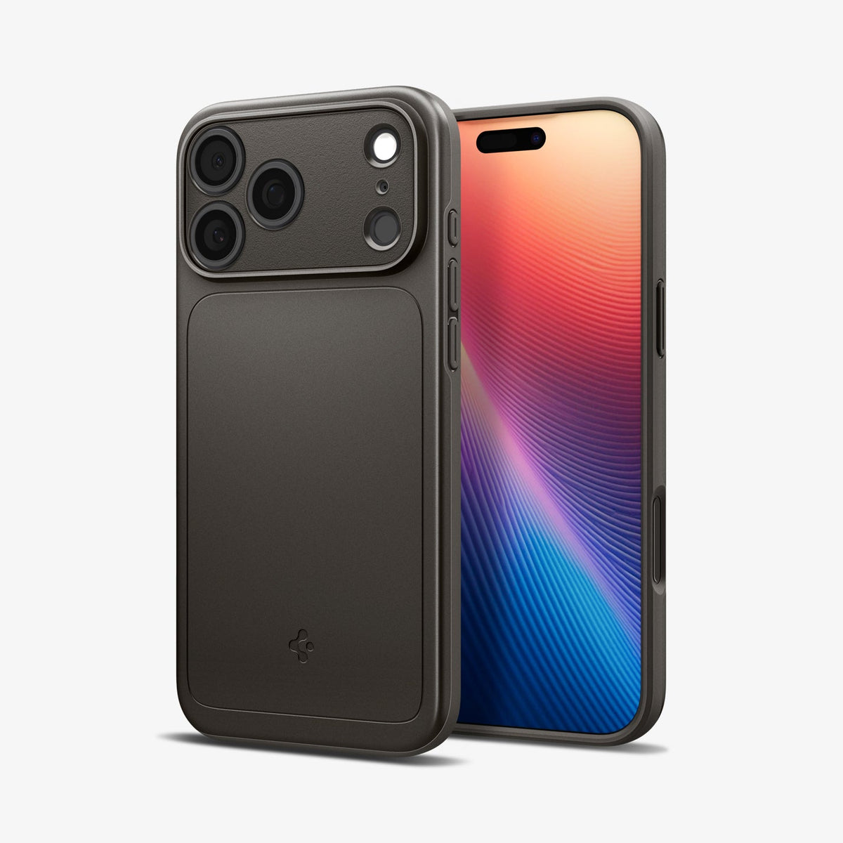 ACS09881 - iPhone 17 Pro Max Thin Fit (MagFit) in Gunmetal showing the back, partial front and sides