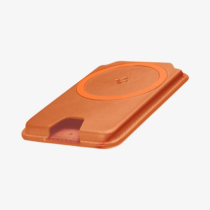 AFA11340 - MagSafe Card Holder Valentinus | 3 Cards (Mag Fit+) in Metallic Orange showing top