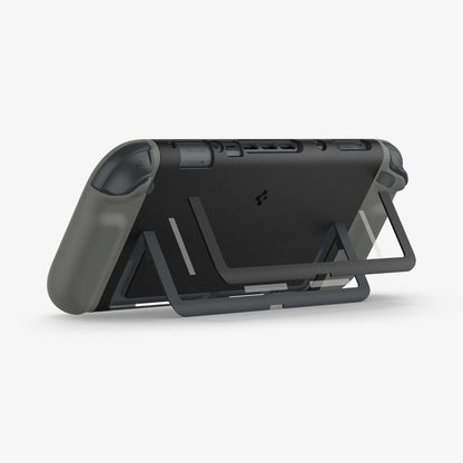 ACS10206 - Nintendo Switch 2 Case Nano Pop in Black Sesame showing the back, top and partial side while layers of the stand detached from each other