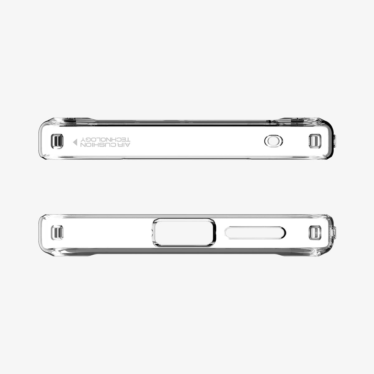 ACS09042 - Pixel 9a Case Ultra Hybrid in Crystal Clear showing the top and bottom