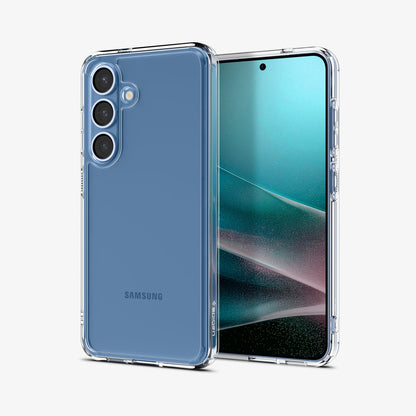 ACS09006 - Galaxy S25 Case Ultra Hybrid in Crystal Clear showing the back, partial front and sides