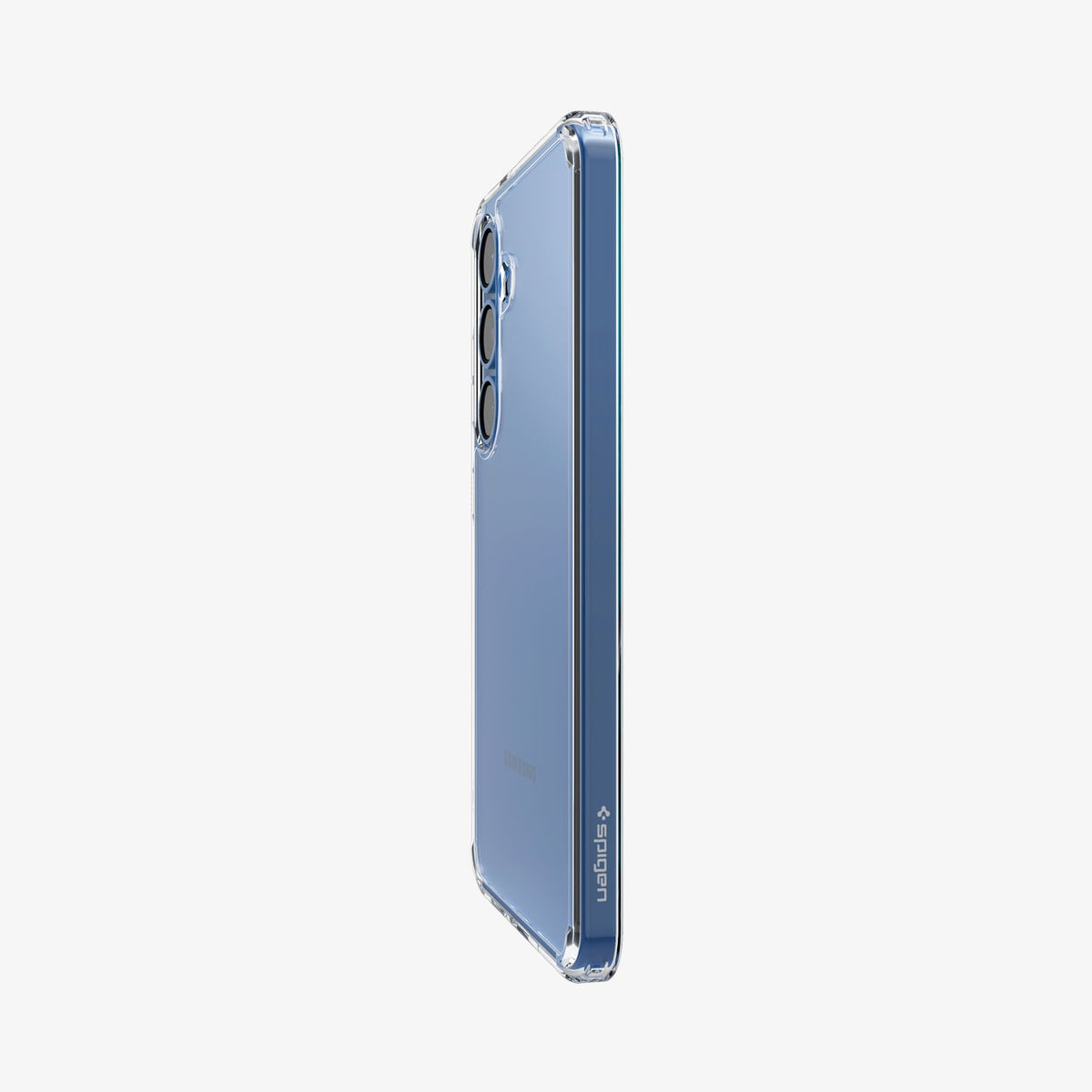 ACS09006 - Galaxy S25 Case Ultra Hybrid in Crystal Clear showing the partial back and side
