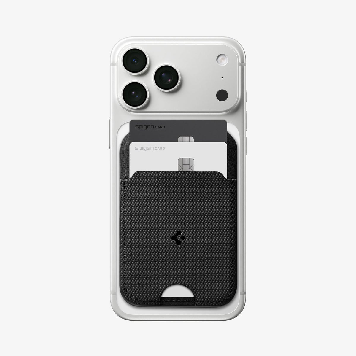 AFA10406 - MagSafe Card Holder Slim Fold (Mag Fit) | S314-2 showing the back with card holder attached to device