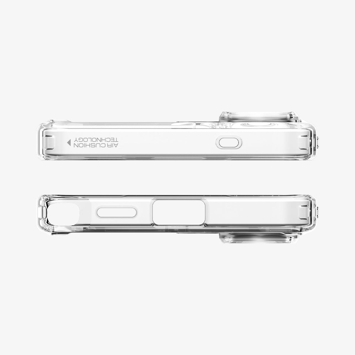 ACS10958 - Galaxy S26 Ultra Case Ultra Hybrid (Mag Fit) Crystal Clear showing the top and bottom