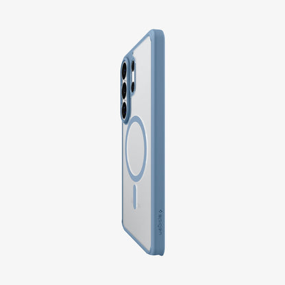 ACS11160 - Galaxy S26 Ultra Case Ultra Hybrid (Mag Fit) Light Blue showing the back and partial side