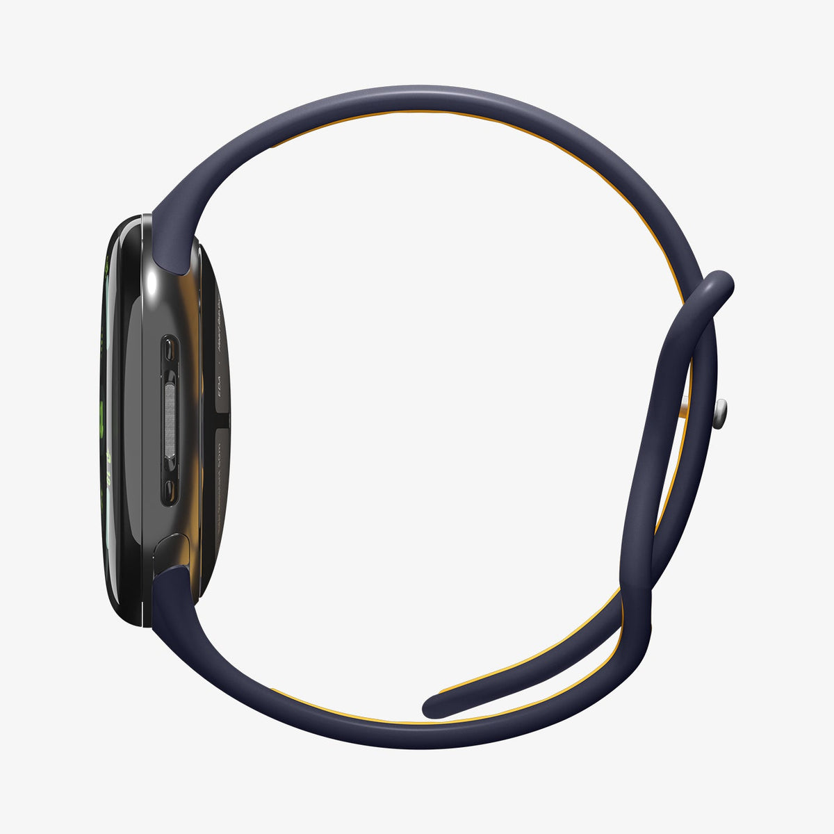 AMP09485 - Pixel Watch 4 (41mm) Nano Pop in Blueberry Navy showing the side