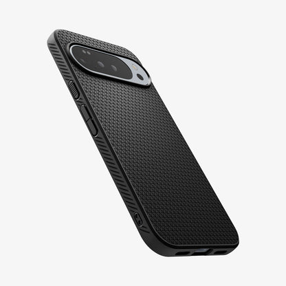 ACS09737 - Pixel 10 Pro XL Case Liquid Air in matte black showing the back and partial side