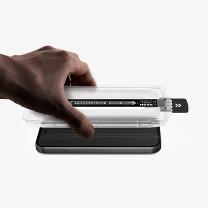 AGL11364 - Pixel 10a GLAS.tR EZ Fit Pro showing hovering screen with hand