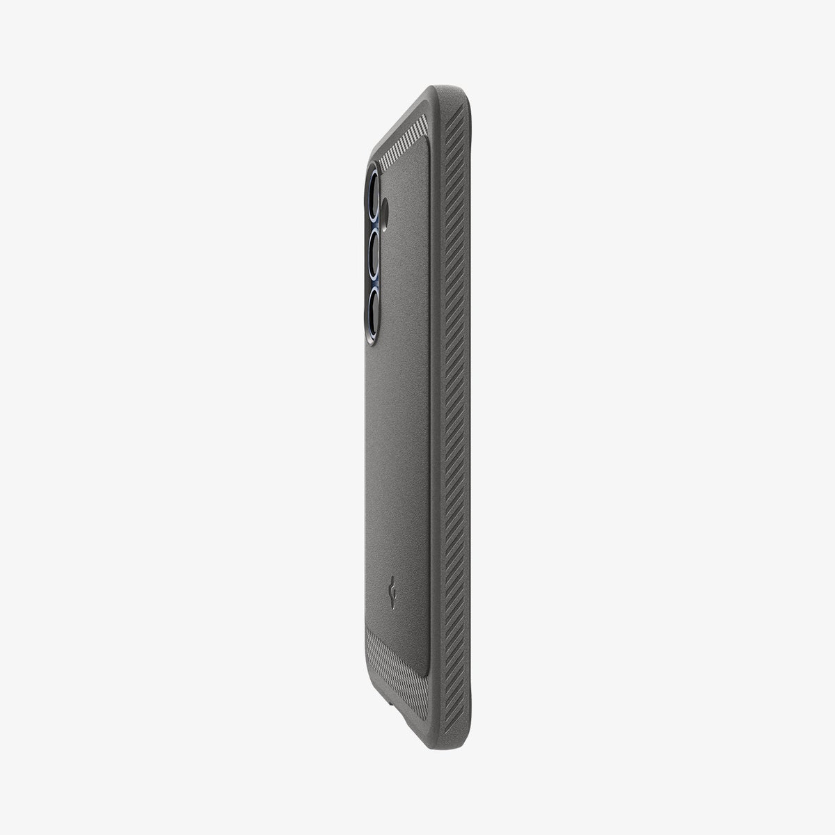 ACS08978 - Galaxy S25 Plus Case Rugged Armor (MagFit) in Marble Gray showing the partial back and side