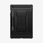 ACS09380 - Galaxy Tab S10 FE Case Rugged Armor Pro in Matte Black showing the back