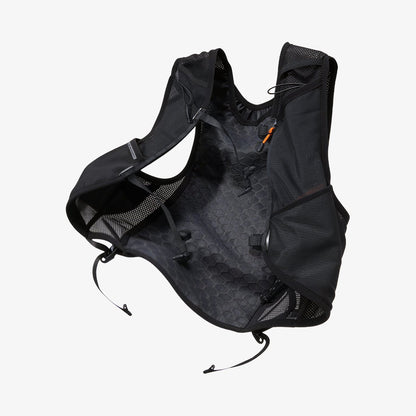AMP10225 - Dynamic Shield™ Running Vest | A721 L-XL in Black showing the inner back panel, front mesh pockets, and adjustable straps.