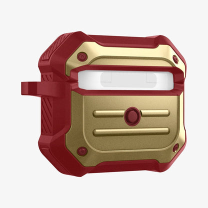 ASD02997 - Apple AirPods 3 Case Tough Armor in metallic gold showing the back and side